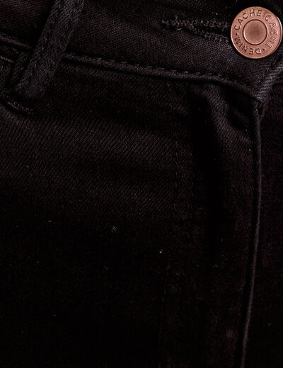Jeans slim 5 poches denim noir femme