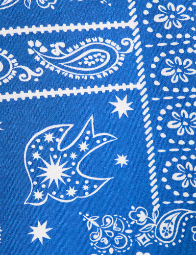 T-shirt manches courtes bleu femme