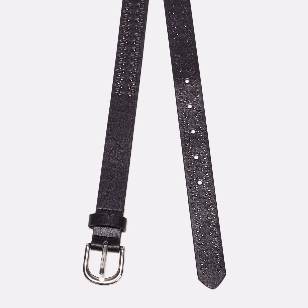 Ceinture folk ajourée noir femme