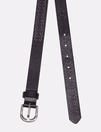 Ceinture folk ajourée noir femme