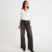 Gilet manches longues ecru femme