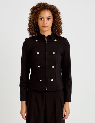 Veste officier noir femme