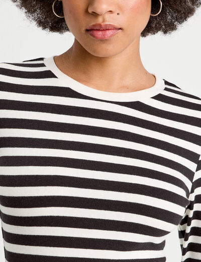T-shirt manches longues blanc femme