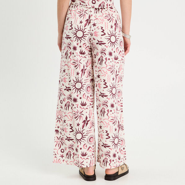 pantalon large rose femme Pantalon large rose femme