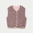 Gilet sans manches effet bouclette rose clair femme