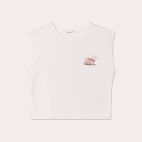 T-shirt manches courtes ecru femme