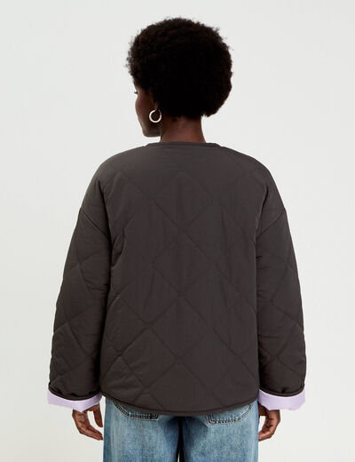Veste matelass&eacute;e bleu marine femme