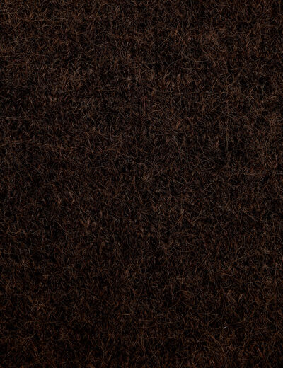 Pull sans manches marron fonc&eacute; femme