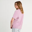 T-shirt oversize col rond vieux rose femme