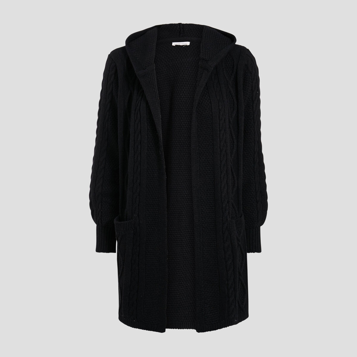 Gilet manches longues noir femme
