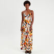 Robe longue empire fluide blanc femme