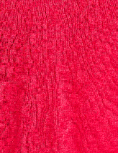 T-shirt noeuds dos rose vif femme