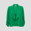 Veste droite fluide vert femme