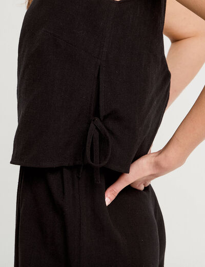 Combinaison pantalon noir femme