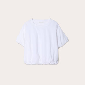 t shirt effet boule blanc femme T-shirt effet boule blanc femme