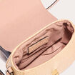 Sac arrondi effet tressé creme femme
