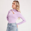 Blouse avec ouverture mauve femme