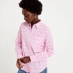 Chemise coupe ample manches longues rose femme
