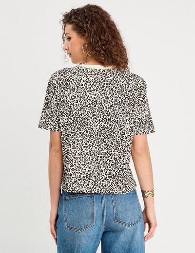 T-shirt manches courtes blanc femme