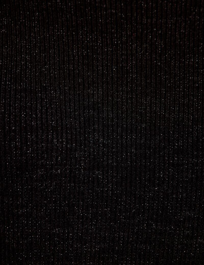 Robe pull ajust&eacute;e manches longues noir femme