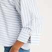 Blouse manches 3/4 bleu femme