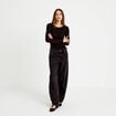 Body manches longues marron fonc&eacute; femme
