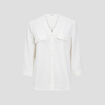 Chemise manches 3/4 ivoire femme