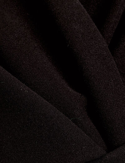 Poncho col V avec passant noir femme