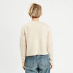 Gilet boutonné manches longues ecru femme