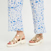 Pantalon large bleu roi femme