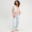Blouse nouée manches longues rose pastel femme