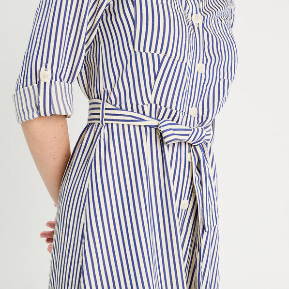 robe longue chemise ceinturee bleu marine femme Robe longue chemise ceinturée bleu marine femme