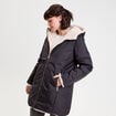 Parka r&eacute;versible &agrave; capuche noir femme