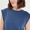 T-shirt manches courtes bleu foncé femme