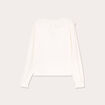 Blouse avec volants ecru femme