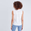Blouse sans manches blanc femme