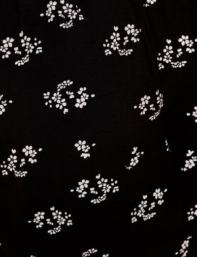 jupe courte évasée doublure recyclée noir femme