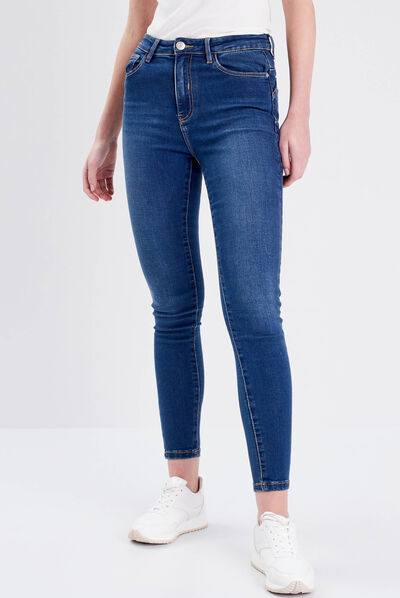 Jeans skinny taille standard denim dirty femme
