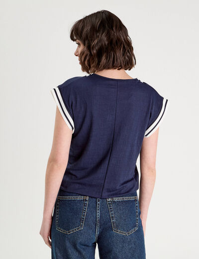 Débardeur sans manches bleu marine femme