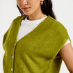 Gilet sans manches vert fonc&eacute; femme