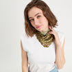 Foulard satin vert olive femme