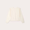Sweat manches longues ecru femme