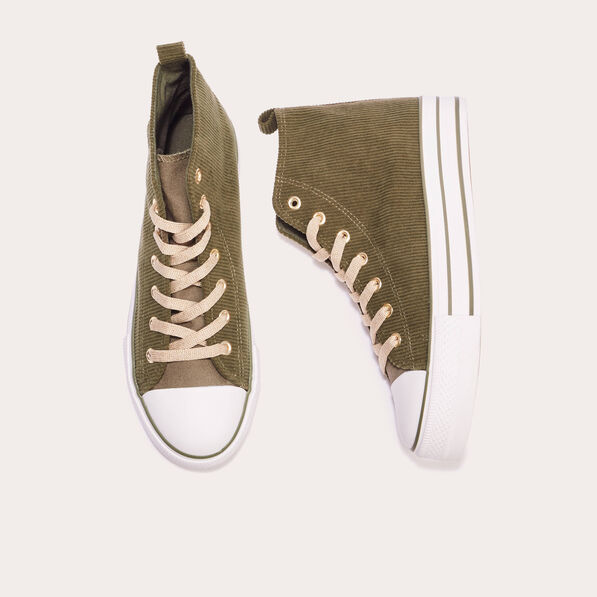 baskets montantes compensees vert kaki femme Baskets montantes compensées vert kaki femme