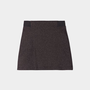 Jupe droite taille haute noir femme