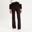 Pantalon bootcut &agrave; pont noir femme