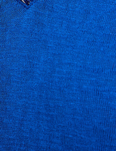 Débardeur détail noeud bleu electrique femme