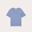 T-shirt manches courtes bleu gris femme