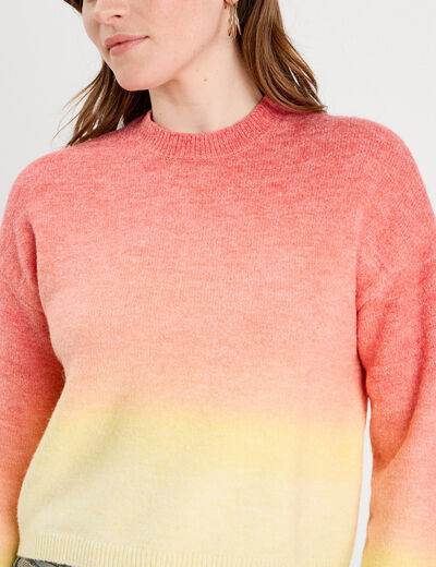 Pull manches longues rouge femme