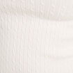 Pull col montant torsades ecru femme