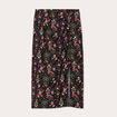 Jupe droite fendue noir femme